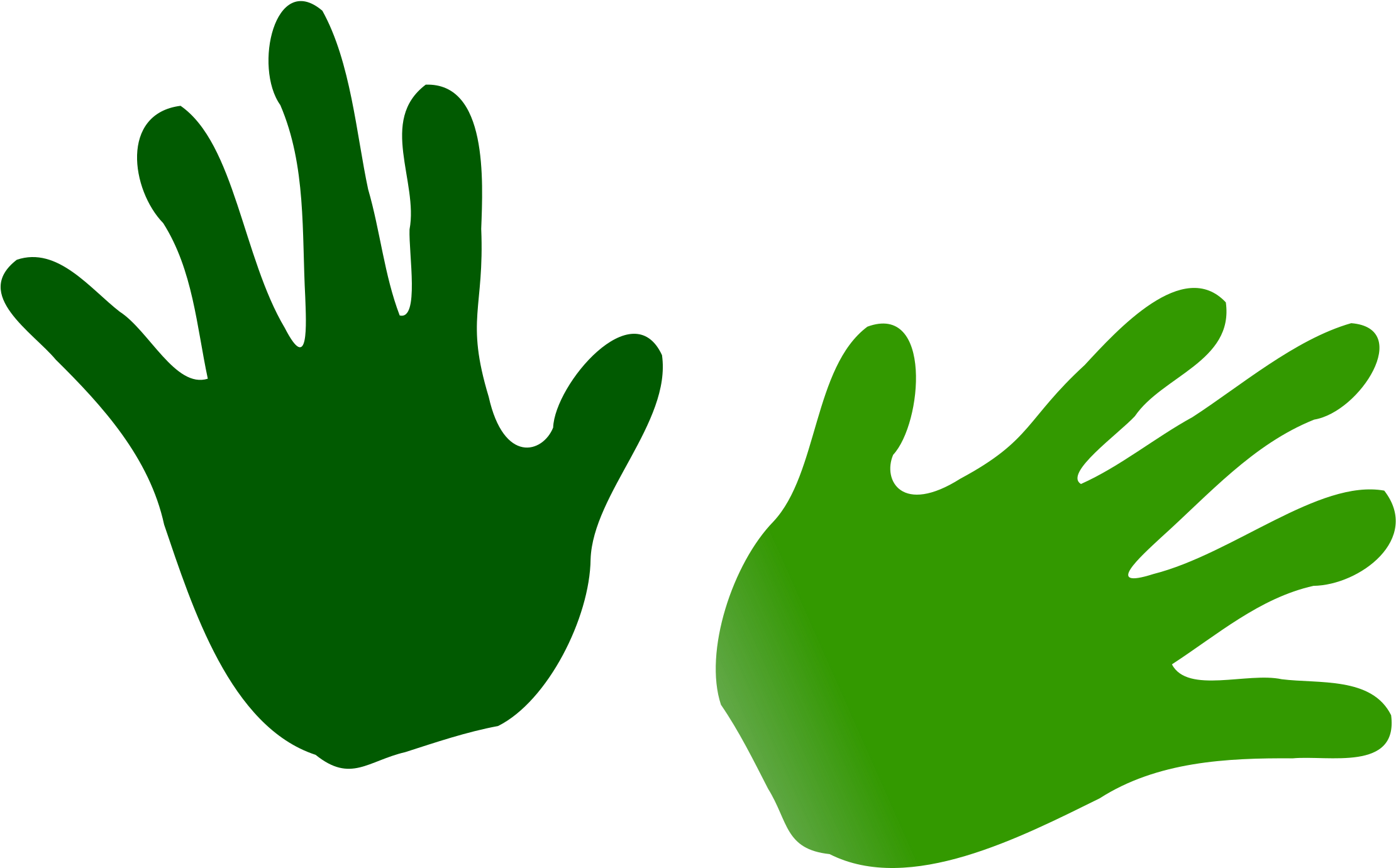 This Free Icons Png Design Of Green Hands (2400x1440), Png Download