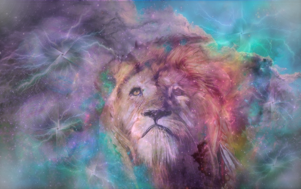 Sacred And Esoteric Art And Graphic Design - Masai Lion (1024x643), Png Download