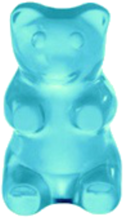 Blue Gummy Bear - Gummy Bear White Background (600x597), Png Download