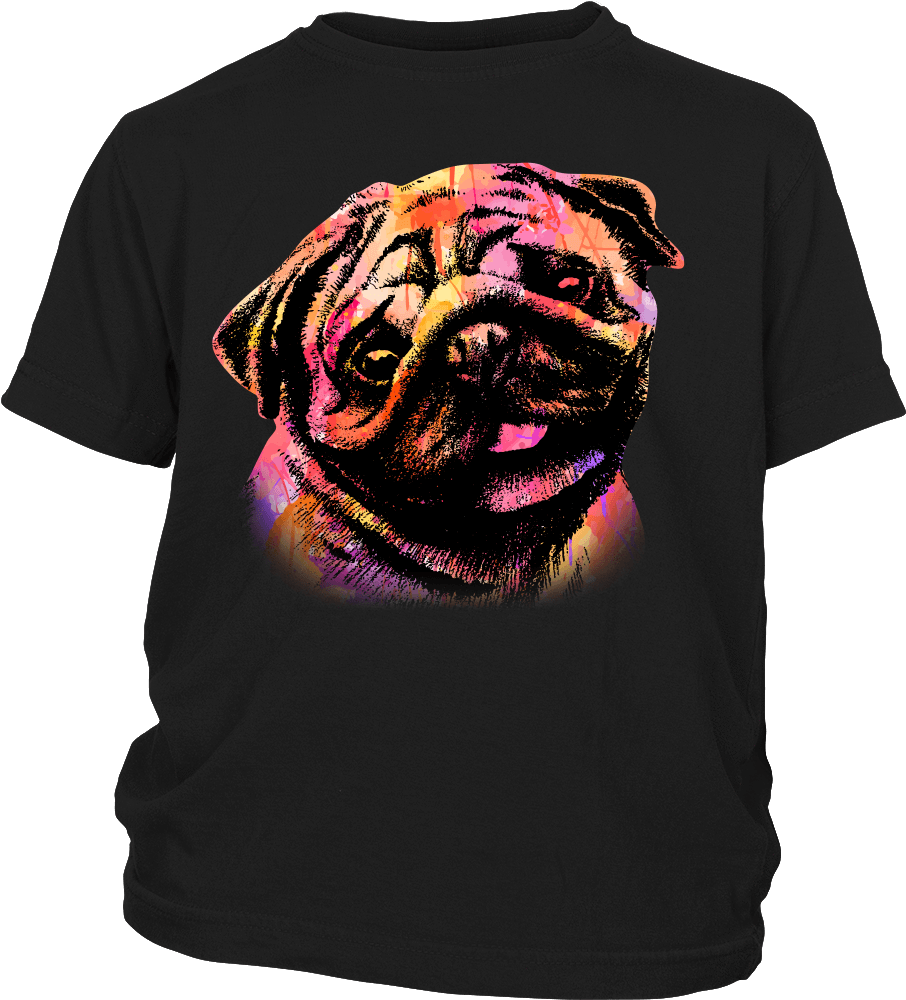 Watercolor Pug Kids T-shirt - I'm Sassy Like My Aunt - Youth Shirt (1000x1000), Png Download