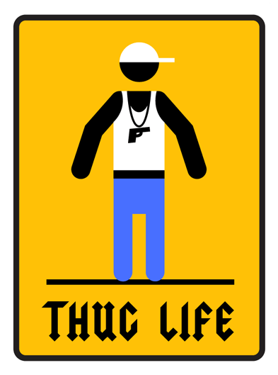 Thug Life Sticker (528x528), Png Download