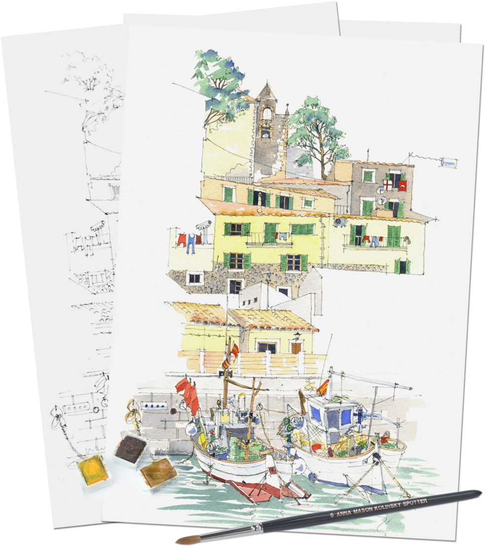 Bryn Hughes Sheffield Artist Watercolour Painting 02 - Bryn Hughes Artwork (1000x1140), Png Download