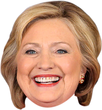 Who Is The True New Yorker - Hillary Clinton Head Transparent (427x461), Png Download