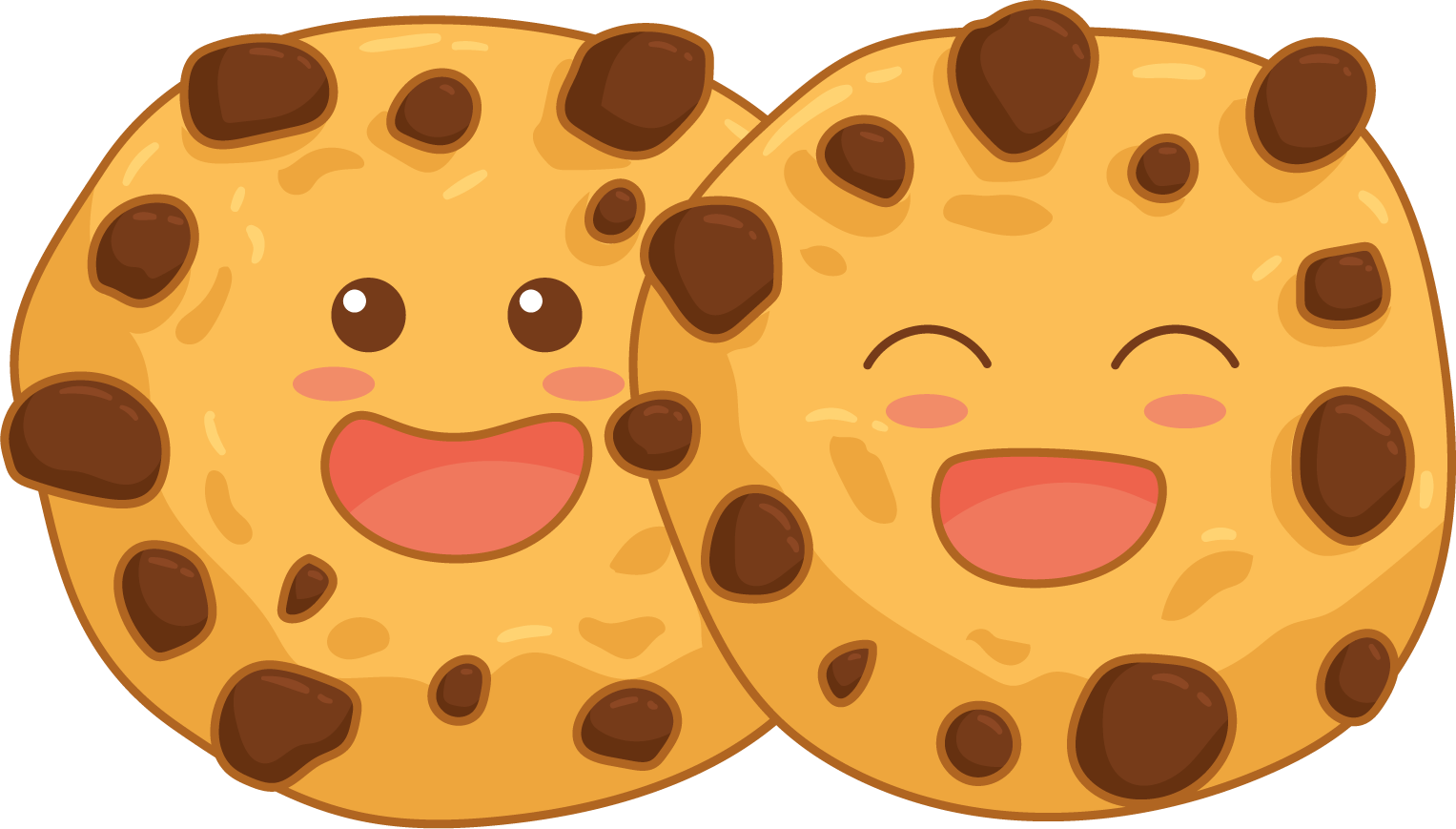 Cookie Png Transparent Free Images - Smiling Chocolate Chip Cookie (1527x869), Png Download