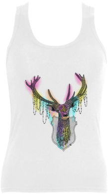 Watercolor Deer Head, Ornate Animal Drawing Women's - Ornate Deer Tote Bag - 16" X 16" (500x500), Png Download