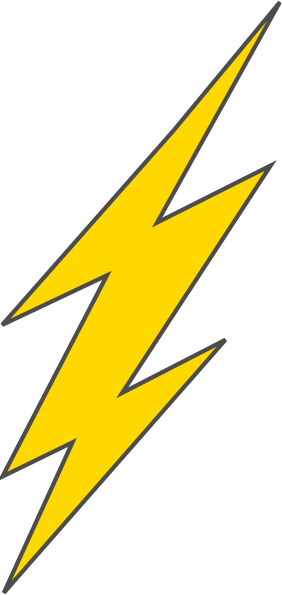 Image Royalty Free Download Straight Flash Art At - Flash Lightning Bolt Png (282x595), Png Download