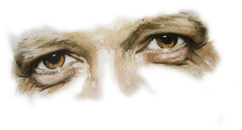 Pupil Drawing Watercolor Library - Transparent Man Eyes Png (924x531), Png Download