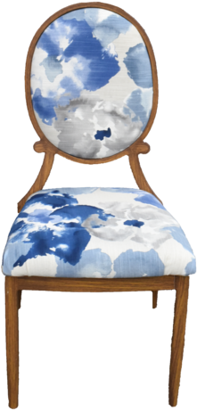 249890 Aptura Floral Indigo Robert Allen Fabric (426x600), Png Download