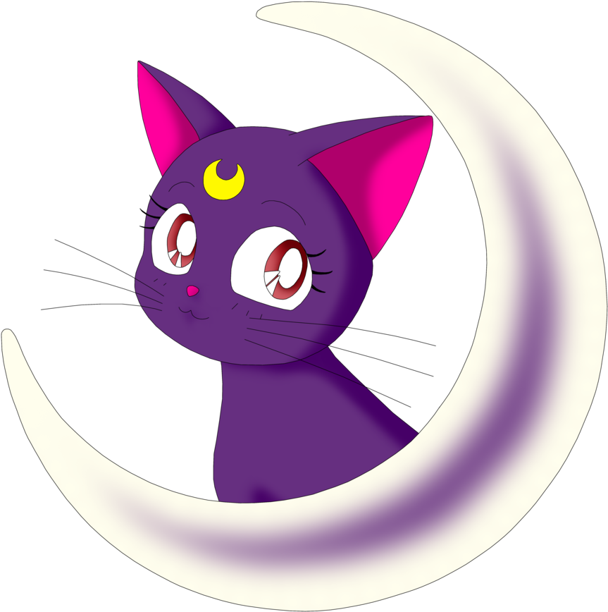 Sailor Moon Cats Png - Luna Sailor Moon Png (900x894), Png Download