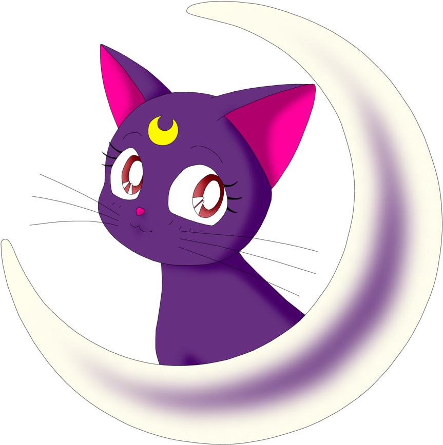 Download Sailor Moon Cats Png - Luna Sailor Moon Png PNG Image with No