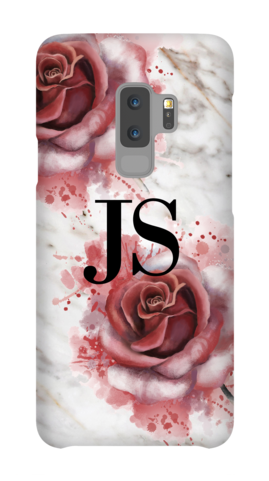Personalised Floral Rose X White Marble Initials Samsung - Samsung Galaxy S9 (480x480), Png Download
