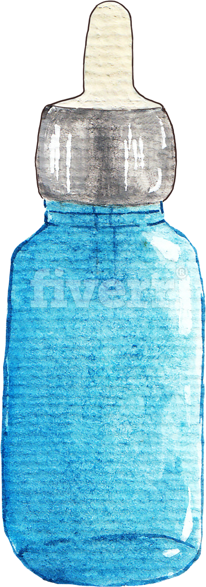 Baby Bottle (1200x2157), Png Download