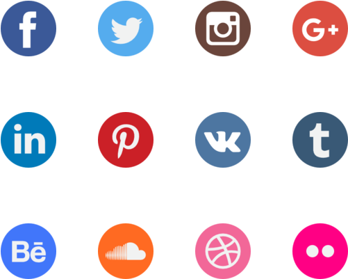 The Power Of Social Media - Watercolour Social Media Icons (560x480), Png Download