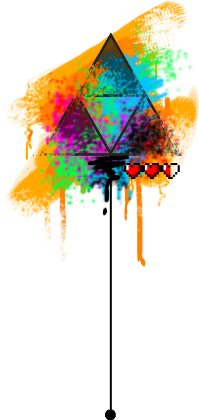 Triforce Drawing Watercolor Clip Freeuse Download - Watercolor Tattoo Design Png (517x1000), Png Download