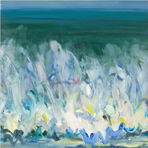 Pacifica Wave Study 3 40″ X 40″, Oil / Canvas - Watercolor Painting (800x800), Png Download