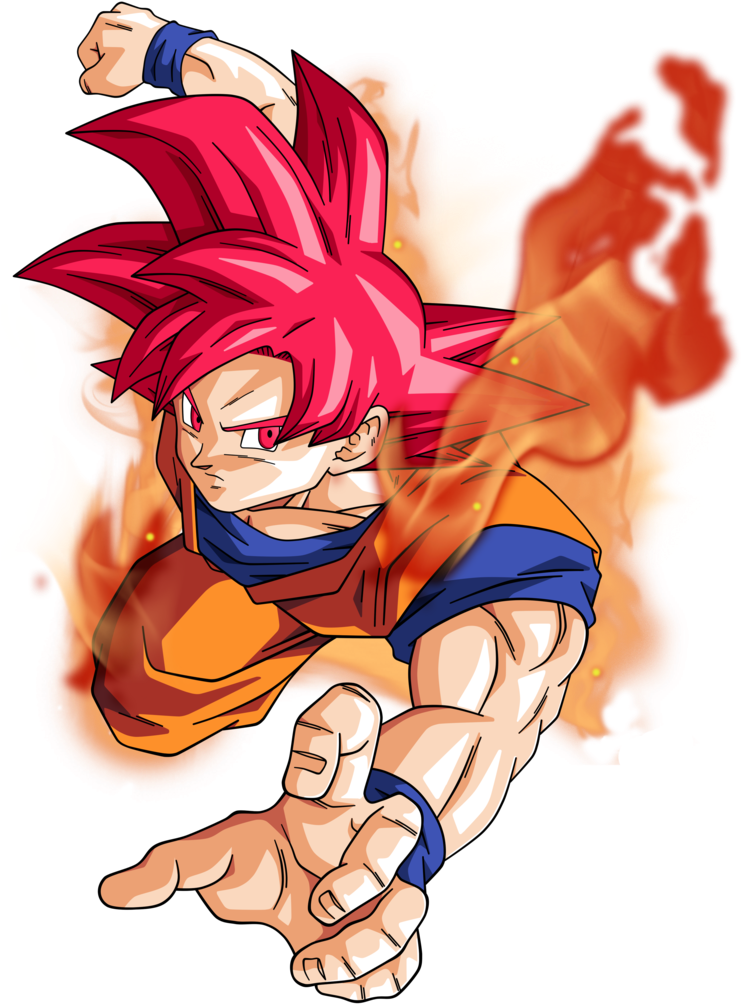 Goku God - Goku Ssj God Face (751x1064), Png Download