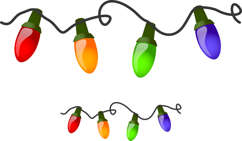 Christmas Lights Clipart (793x464), Png Download