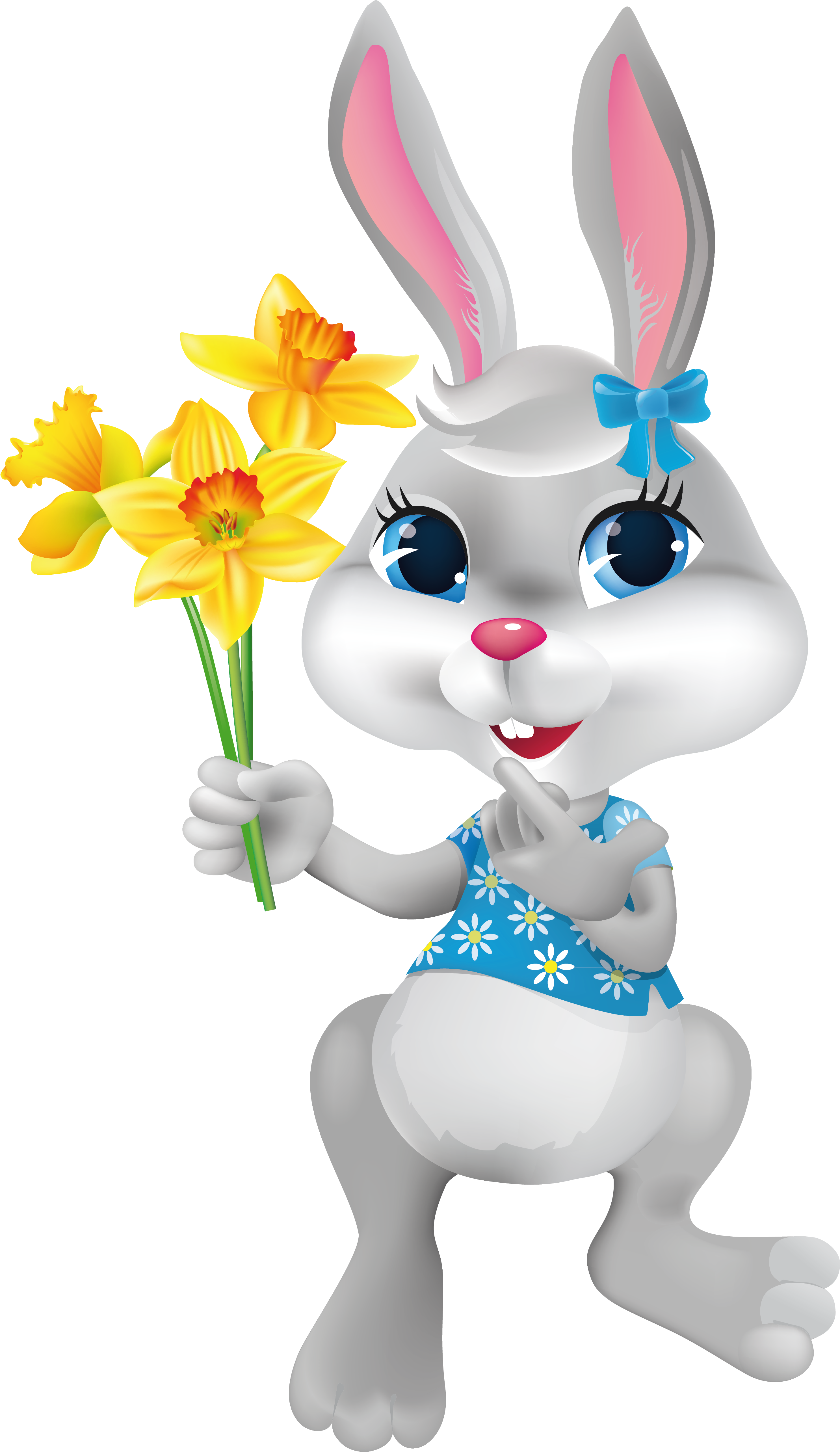 Easter Bunny Transparent - Happy Easter Crafts Clipart - Free ...