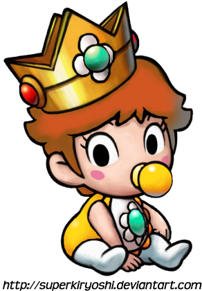 Baby Daisy Princess Peach Game, Princess Peach Mario - Mario And Luigi Partners In Time Art (300x432), Png Download