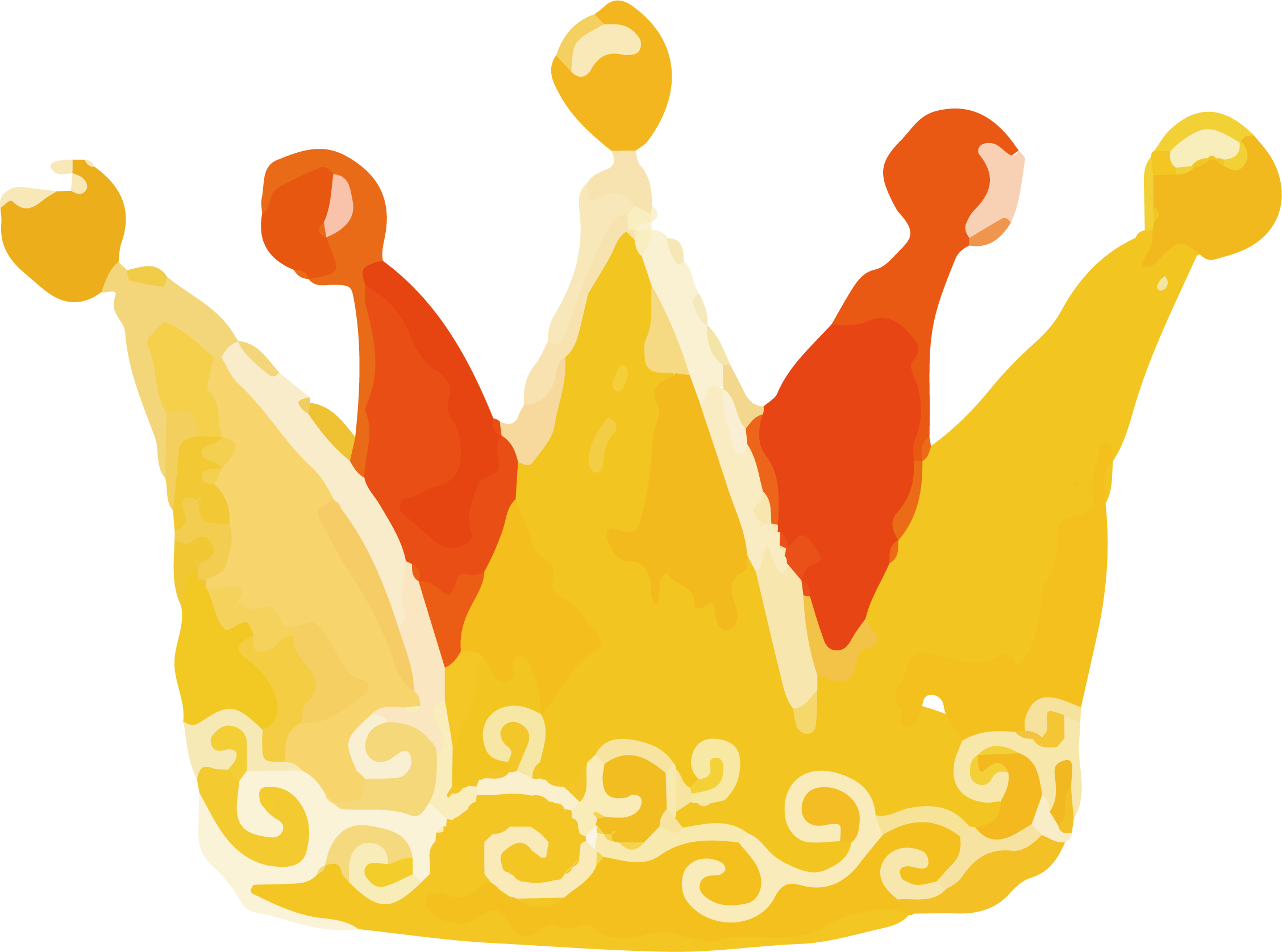 Fairytale Clipart Yellow Crown - Watercolour Crown Png (2256x1676), Png Download