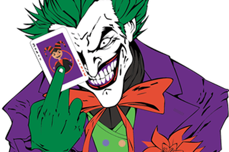 The Joker Face Logo - Batman And Joker Coloring Pages (450x300), Png Download