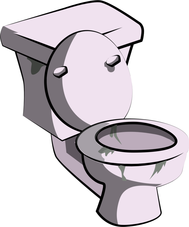 Clipart Toilet Png - Toilet Cartoon Transparent (374x450), Png Download
