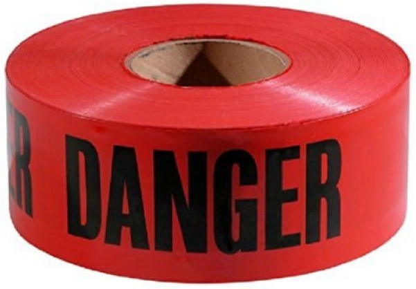 Danger Barricade Tape, 3" X 1000ft, Red/black (600x600), Png Download