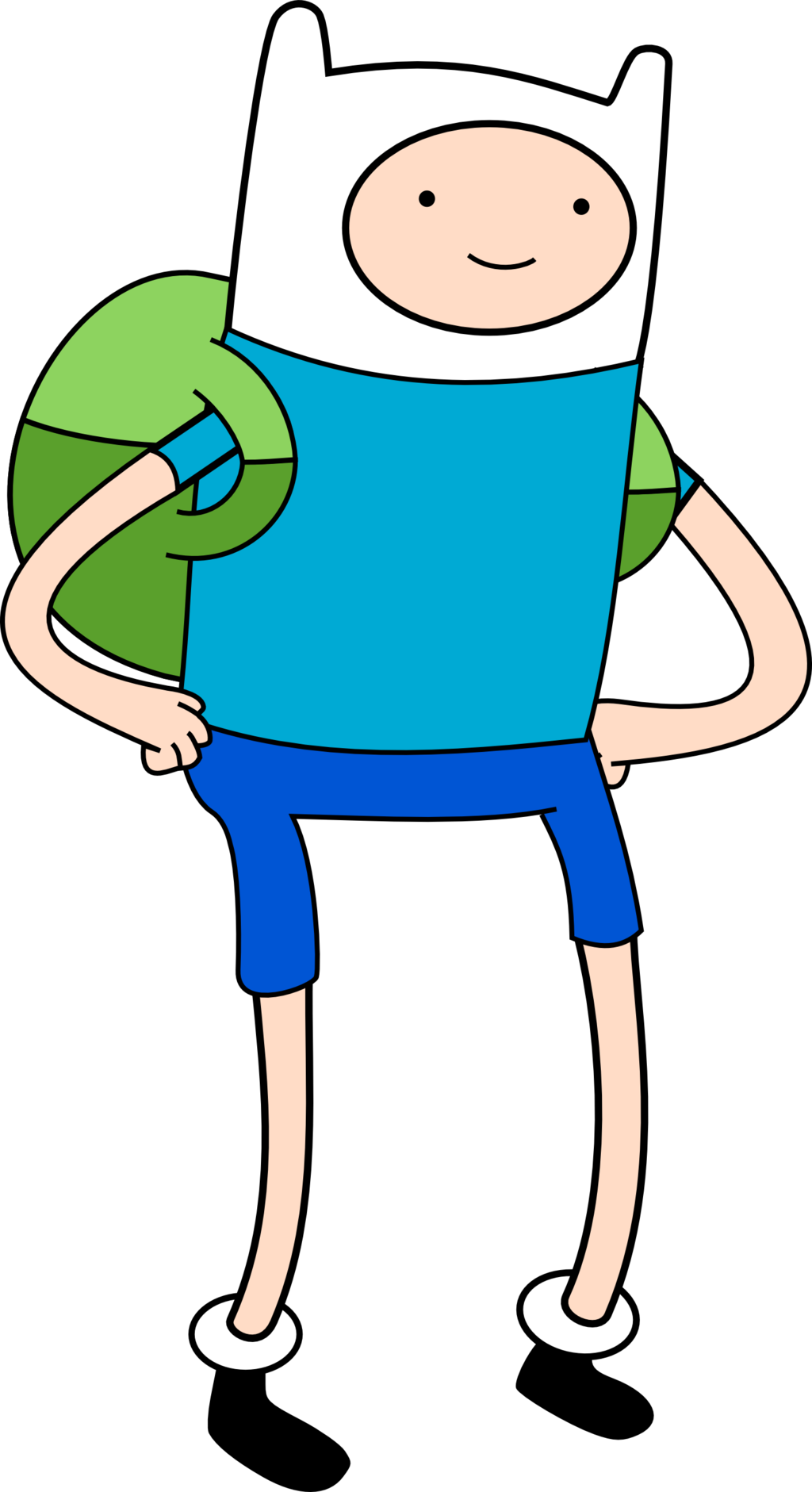 Finn The Human - Cartoon Character Adventure Time (1024x1881), Png Download