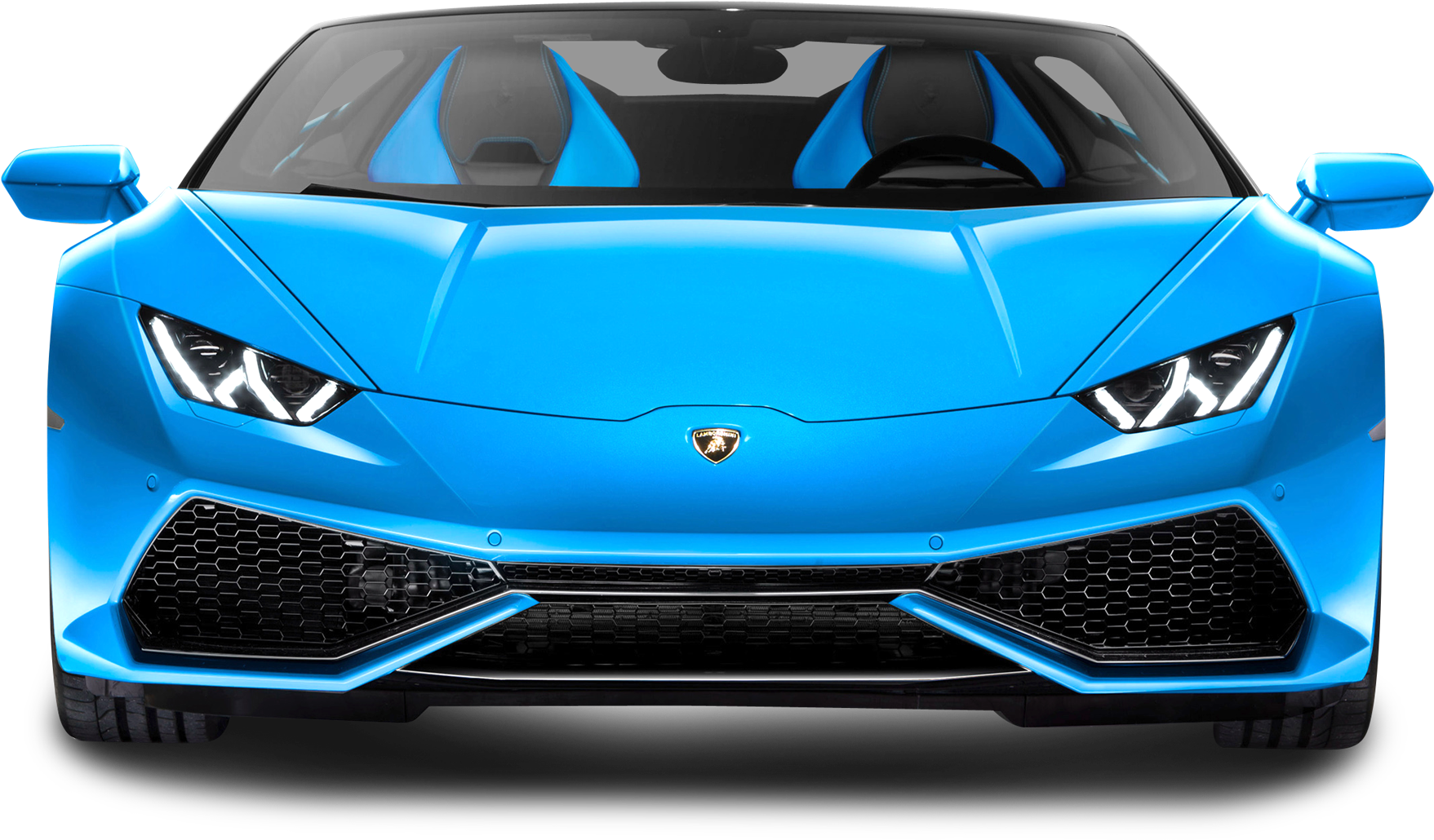 Blue Lamborghini Huracan Lp 610 4 Spyder Car Png Image - Lamborghini Huracan Spyder Front View (1950x1236), Png Download