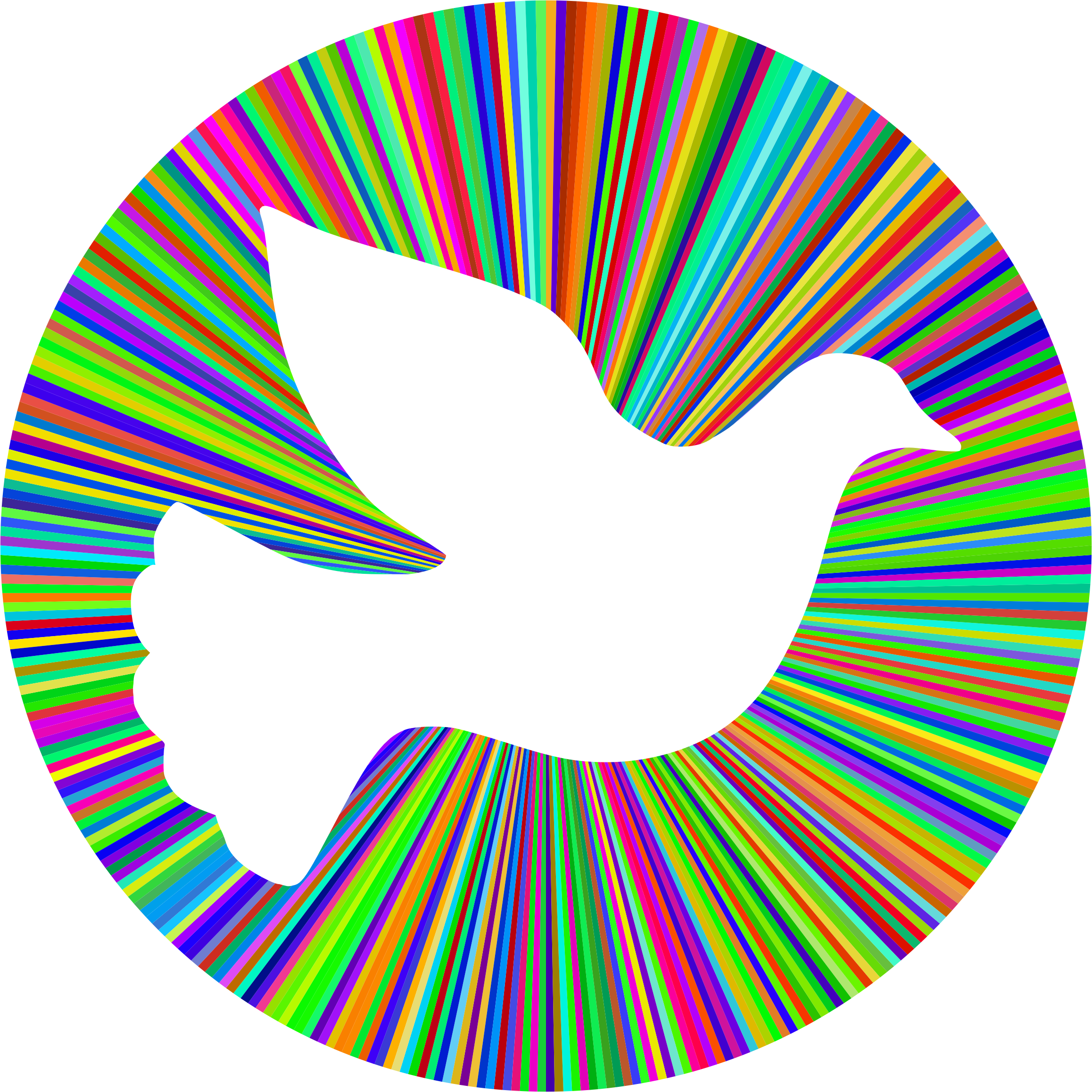 This Free Icons Png Design Of Prismatic Peace Dove (2316x2316), Png Download