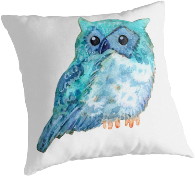 Sweet Watercolor Owl - Watercolor Painting (875x875), Png Download