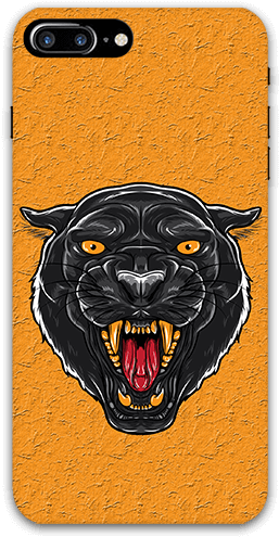 Angry Black Panther Face Iphone 8 Plus Mobile Case (600x600), Png Download