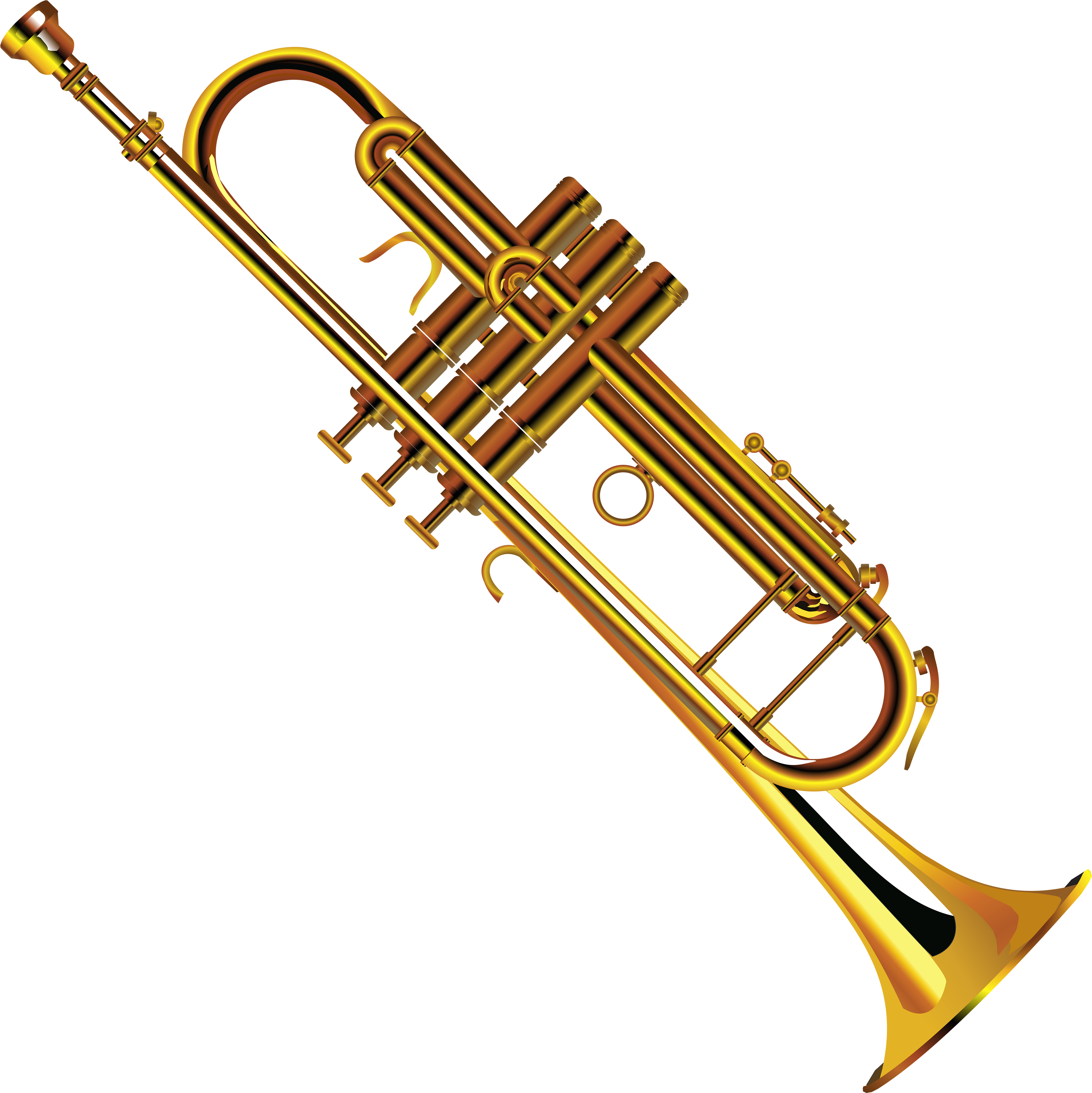 Trumpet Png Clipart - Trumpet Png (4000x4005), Png Download