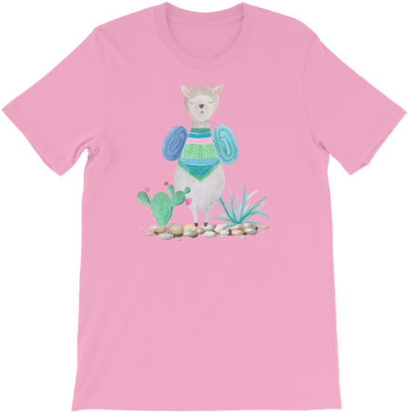 Watercolor Cute Llama Print - Boy Pablo T Shirt (480x480), Png Download