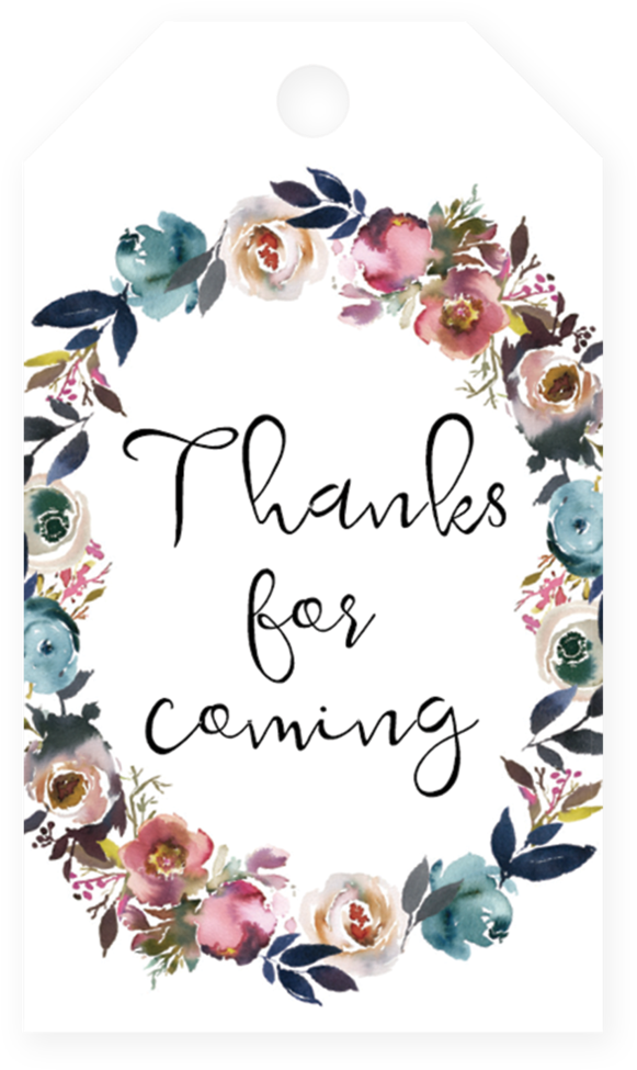 Download Floral Wreath Favor Tag Template By Littlesizzle Free Boho 