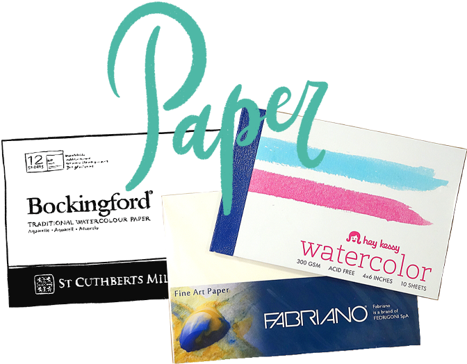 And If Not Sketchbooks, There's Also Watercolor Paper - Calligraphy (750x560), Png Download