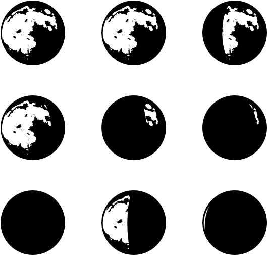 Moon Phase - Round Icons (600x564), Png Download
