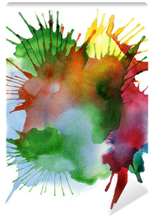 Abstract Color Watercolor Blot Background Wall Mural - Art Print: Liliia's Abstract Color Watercolor Blot (400x400), Png Download