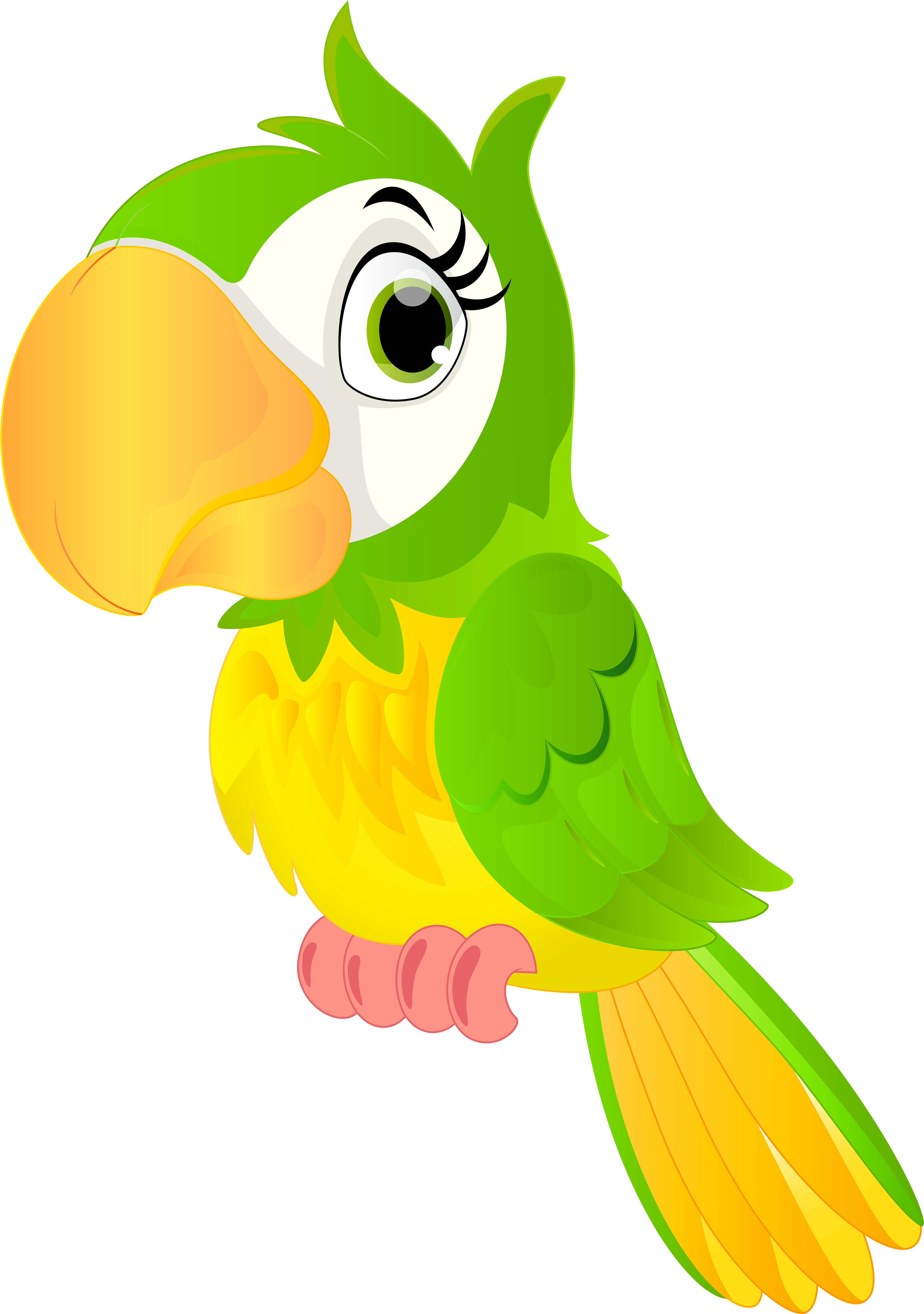 Parrot Cartoon Png Clip Art Image - Imagenes De Un Loro Animado (422x600), Png Download