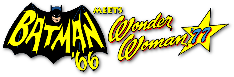 Batman '66 Meets Wonder Woman '77 Logo - Batman & Catwoman Cash (756x258), Png Download