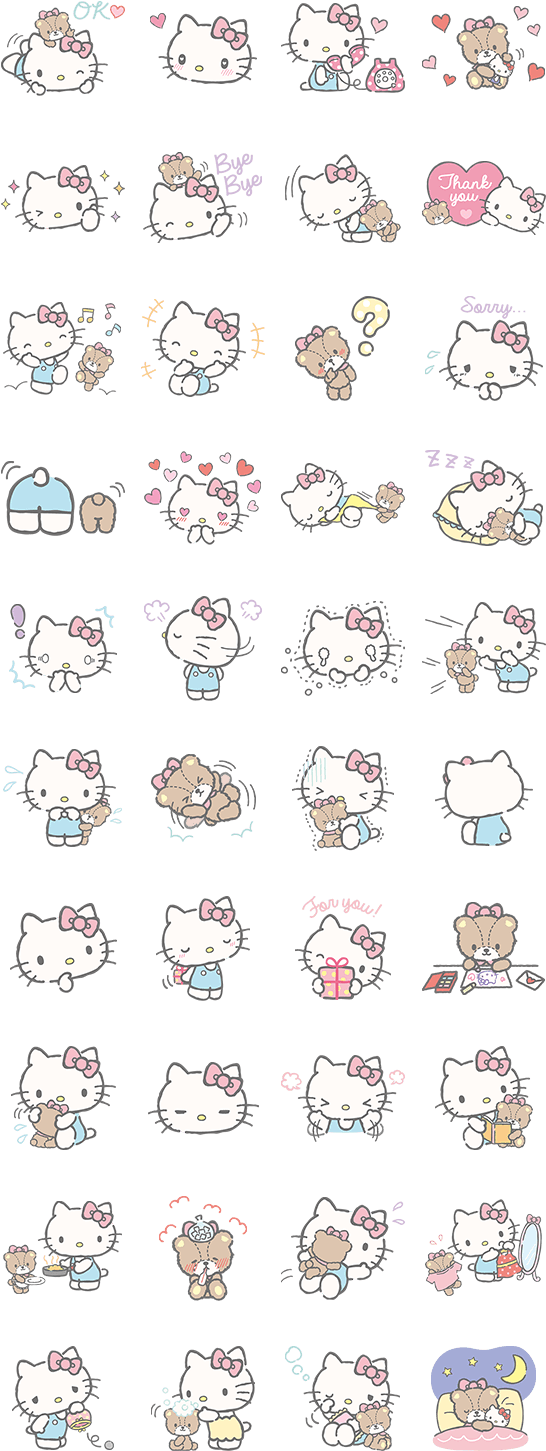 Hellø Kitty Et Friends ~ [⭐️wallpaper⭐ ] - Hello Kitty (562x1500), Png Download