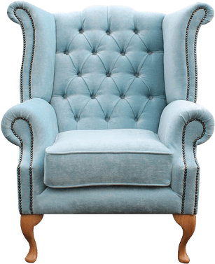 Wing Chair Png Image - Duck Egg Blue Armchair (800x400), Png Download