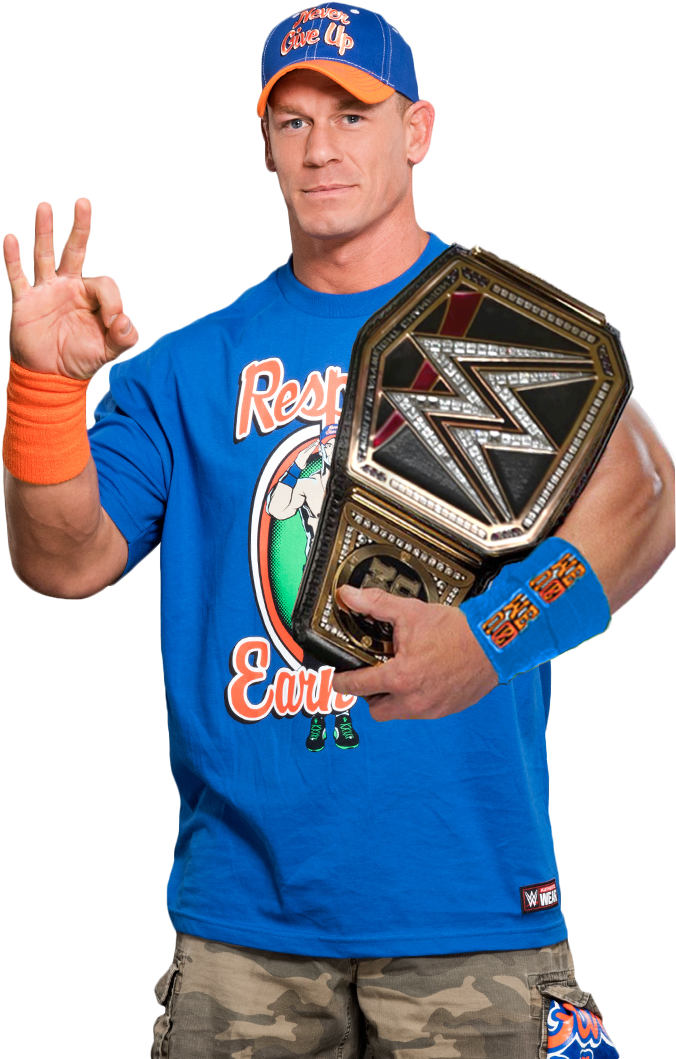 John Cena Free Png Image - John Cena 2017 Wwe Champion (688x1058), Png Download