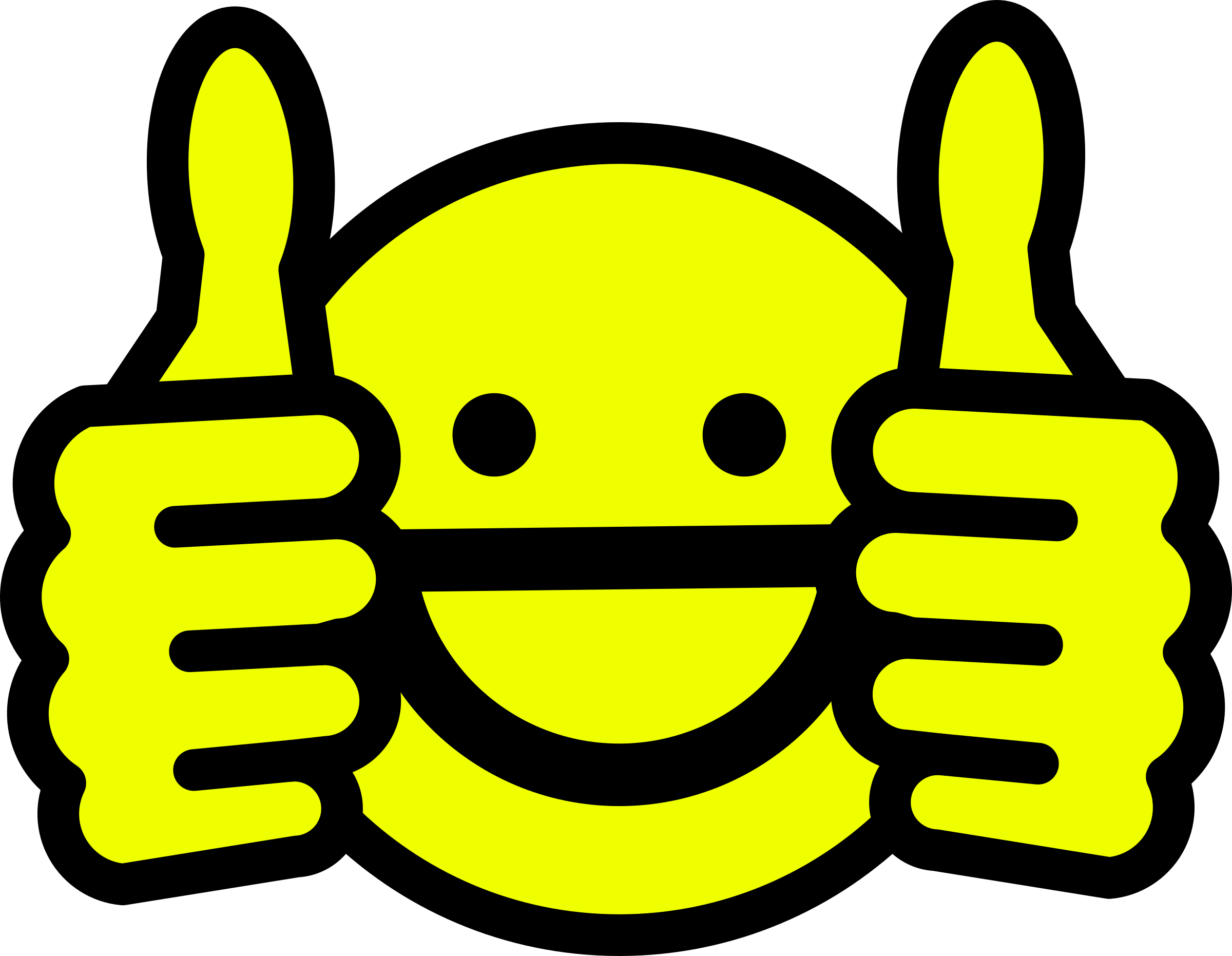 Awesome Happy Face Clipart Transparent - Thumbs Up Emoji Coloring Pages (2400x1862), Png Download