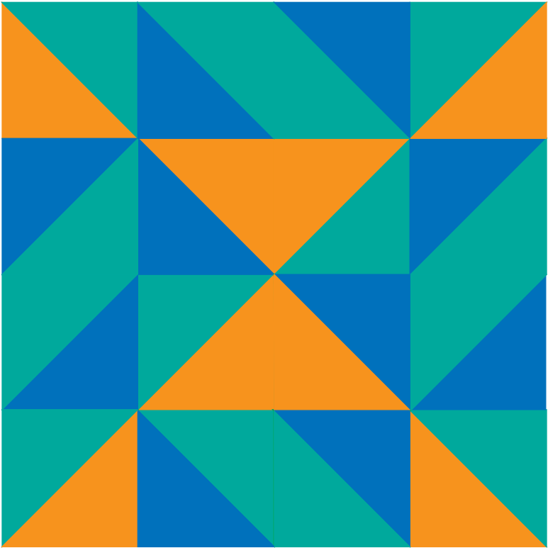 Color Quilts Illustrated And Watercolor - Triangle (816x1056), Png Download