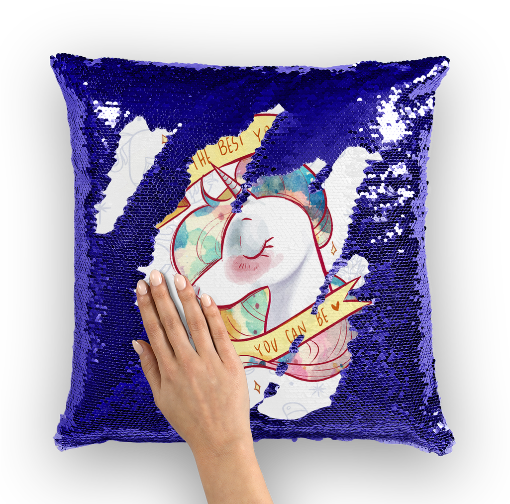 Watercolor Unicorn With Pattern ﻿sequin Cushion Cover - My Note My Idea Notebook [book] (1024x1024), Png Download