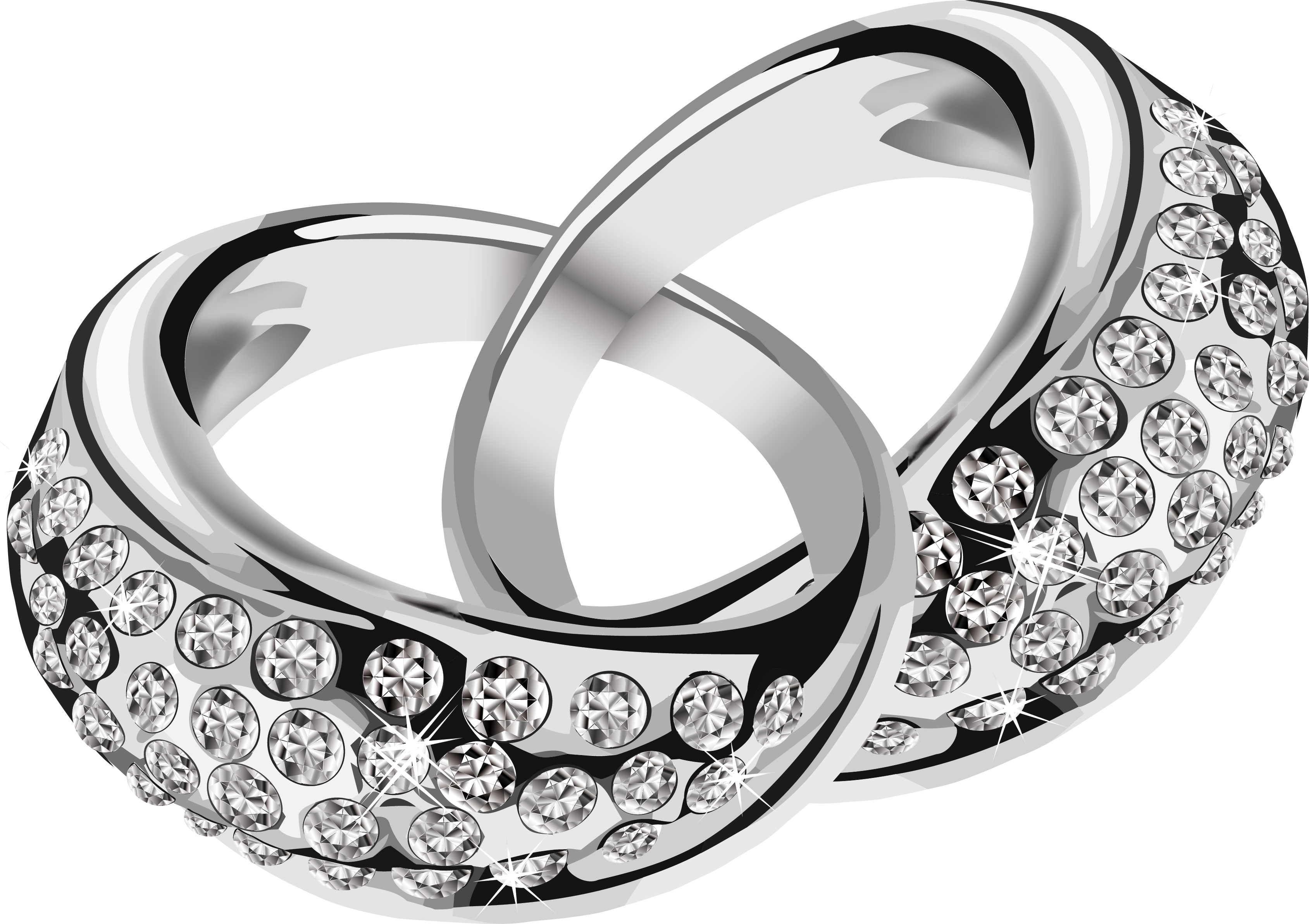 Wedding Clip Art, Engagement Ring Styles, Wedding Engagement, - Diamond Wedding Rings Png (600x427), Png Download