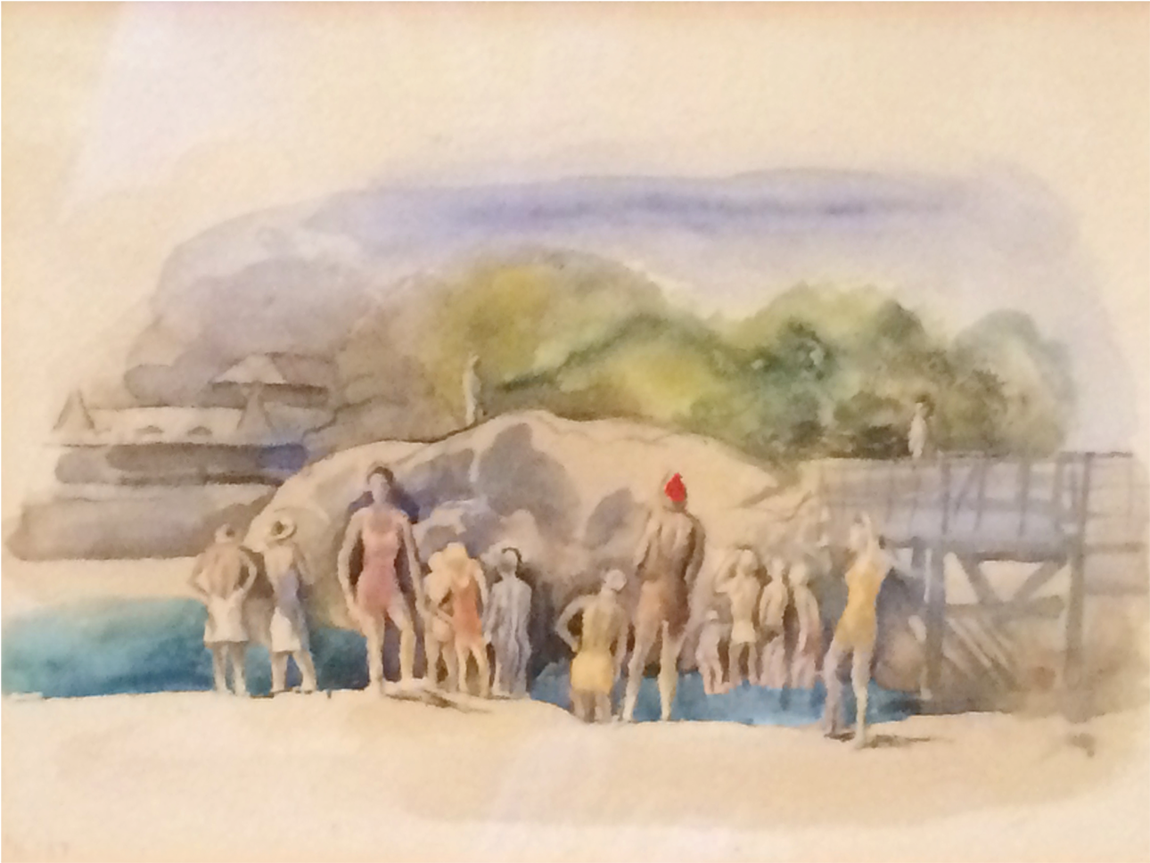 Felicie Waldo Howell Modernist American Pair Of Watercolors (1400x1400), Png Download