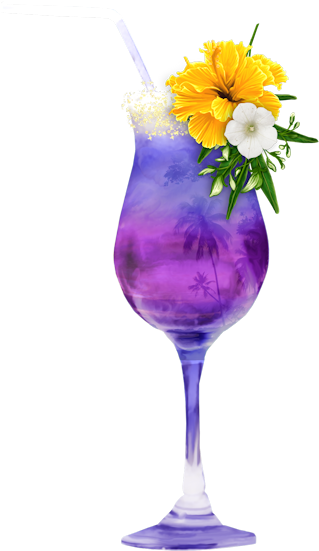 Verres Tubes Boissons Food - Purple Cocktail Clip Art (600x600), Png Download