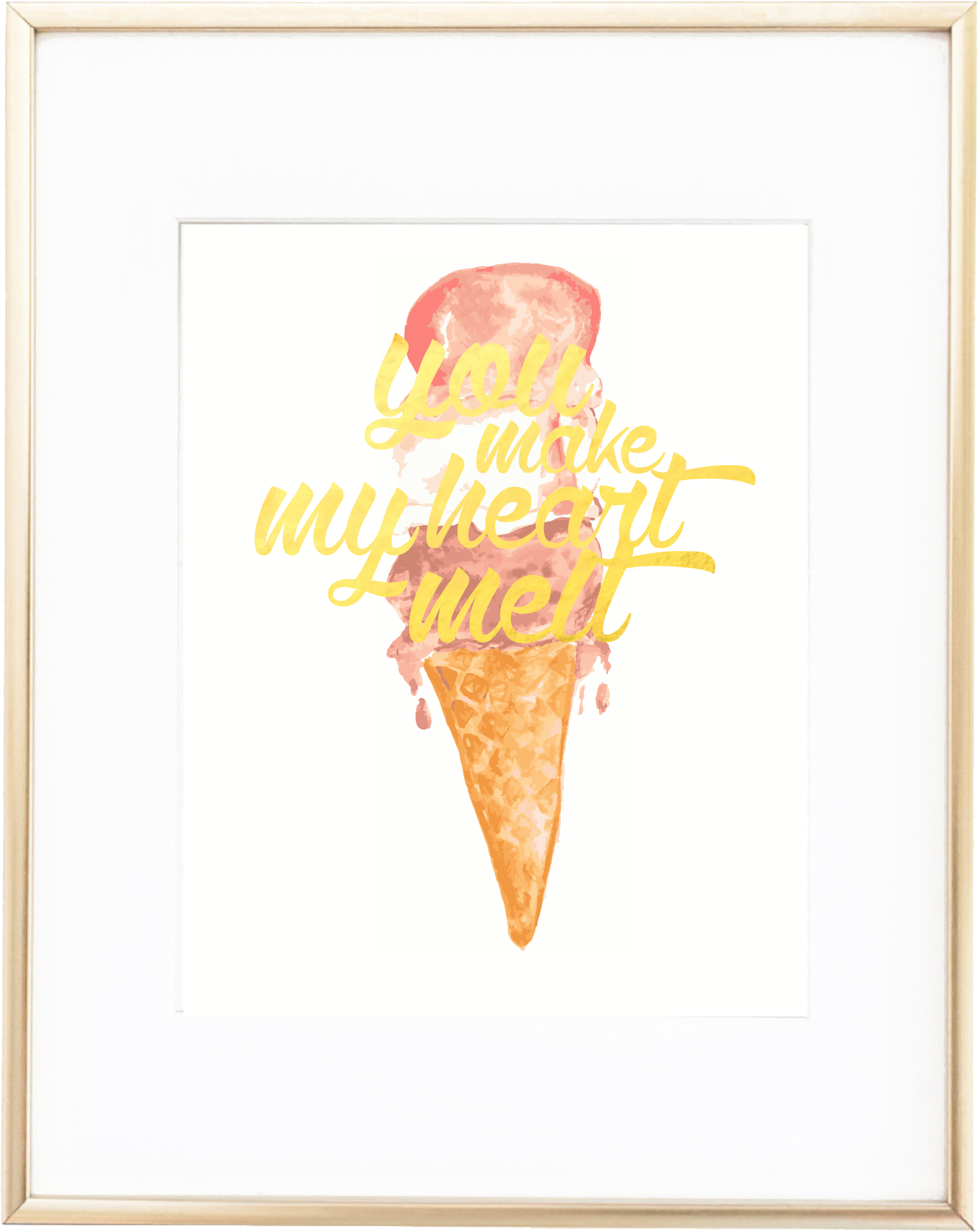 Make My Heart Melt - Gold (3000x3000), Png Download